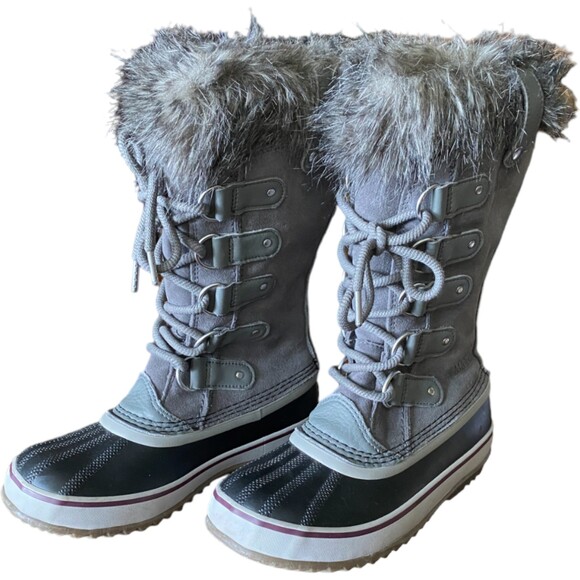 SOREL Women’s Joan of Arctic Boots Rubber Sole Waterproof Size 6 EUC - Picture 1 of 12